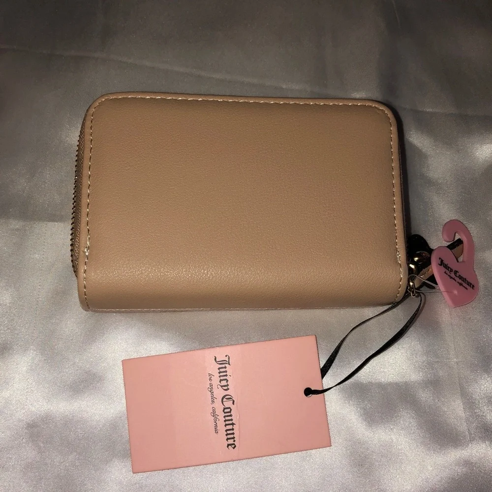 Juicy Couture Sandstone Summer Garden Double Medium ZA Wallet Flower Charm NWT